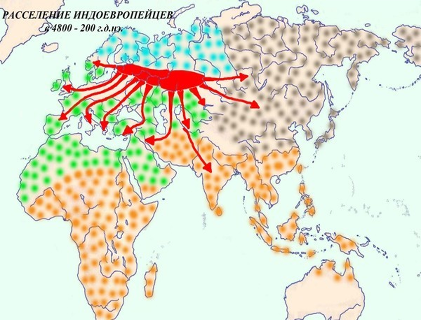 Карта расселения русских