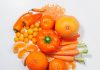 Оранжевые фрукты и овощи