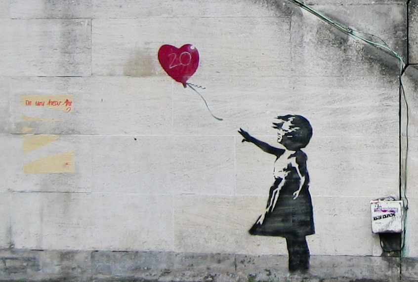 «Девочка с воздушным шаром», Лондон
