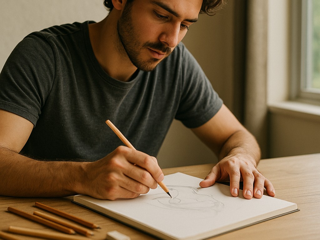 Рисование простыми материалами