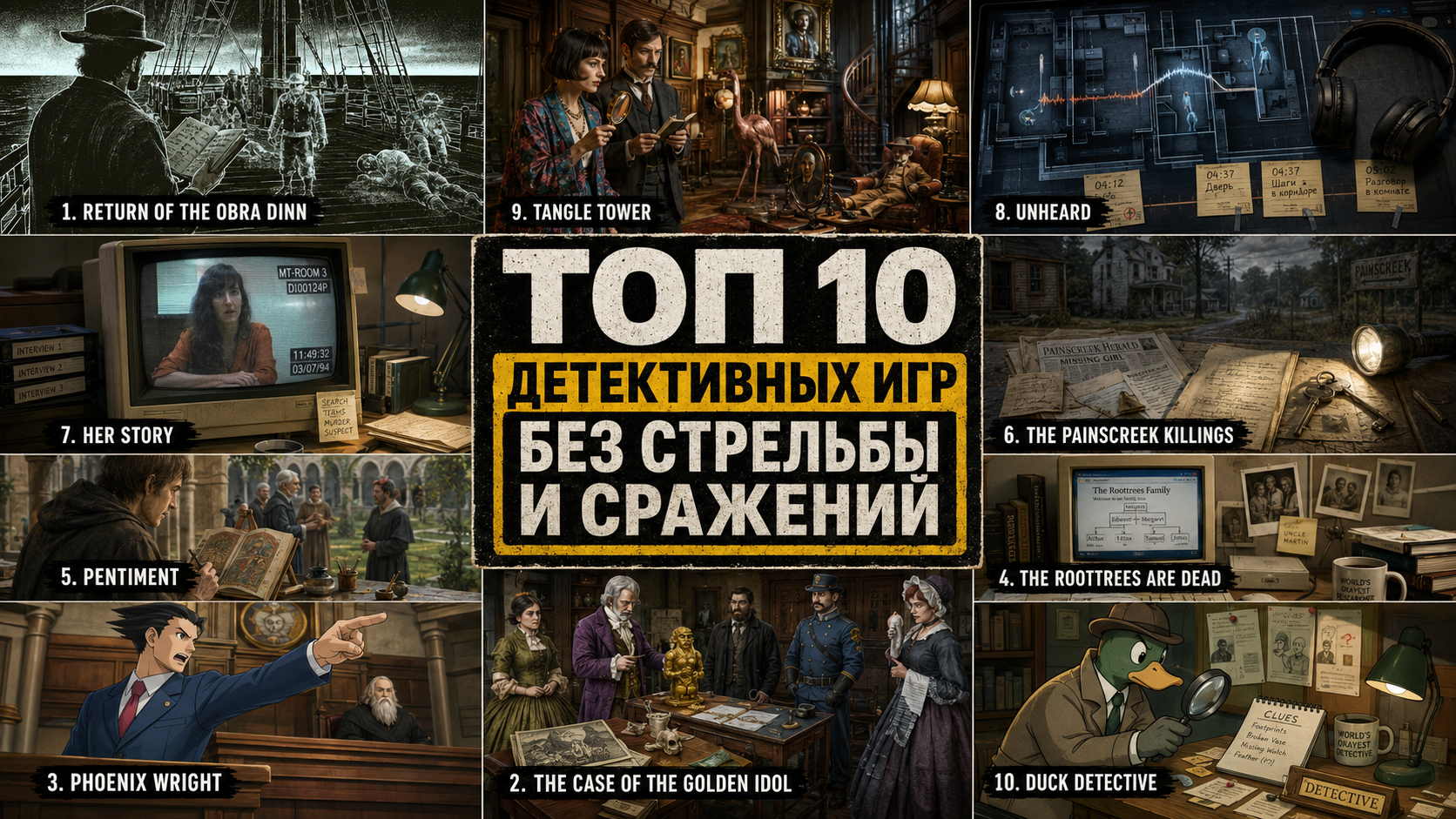 Топ 10 детективных игр без стрельбы и сражений