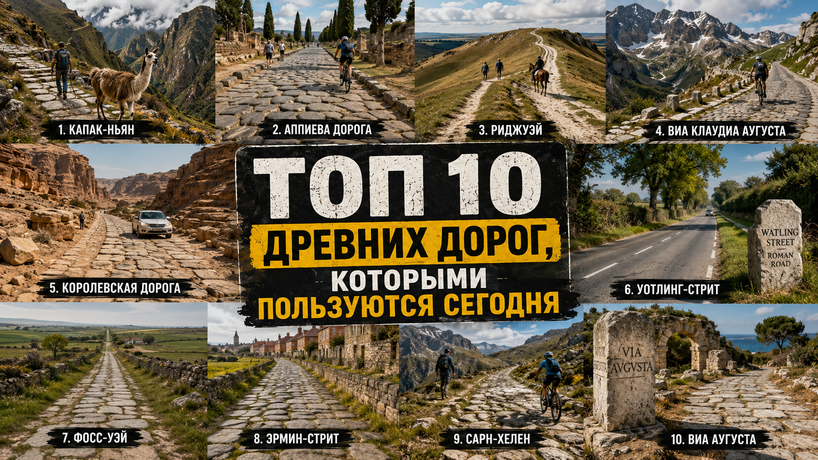 Топ 10 древних дорог, которыми пользуются сегодня