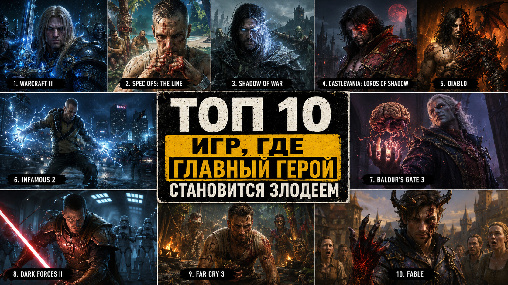 Топ 10 игр, в которых главный герой становится злодеем