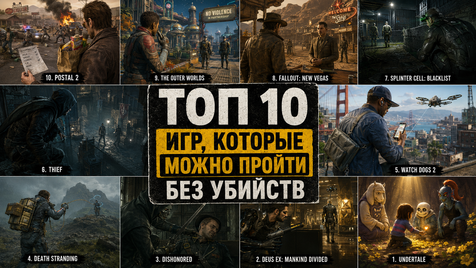 Топ 10 игр, которые можно полностью пройти без убийств