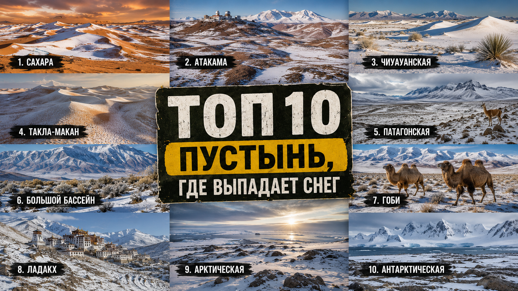 Топ 10 пустынь мира, в которых выпадает снег