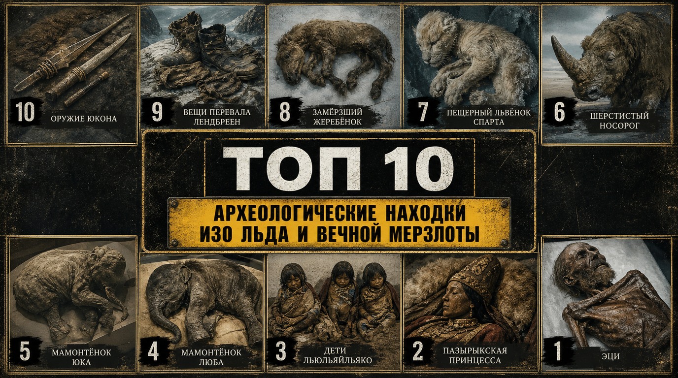 Топ 10 археологических находок изо льда и вечной мерзлоты