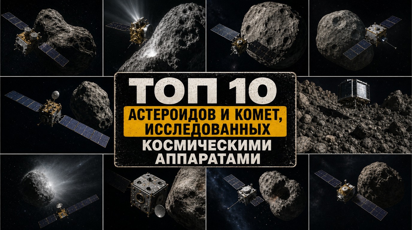Топ 10 астероидов и комет, исследованных космическими аппаратами