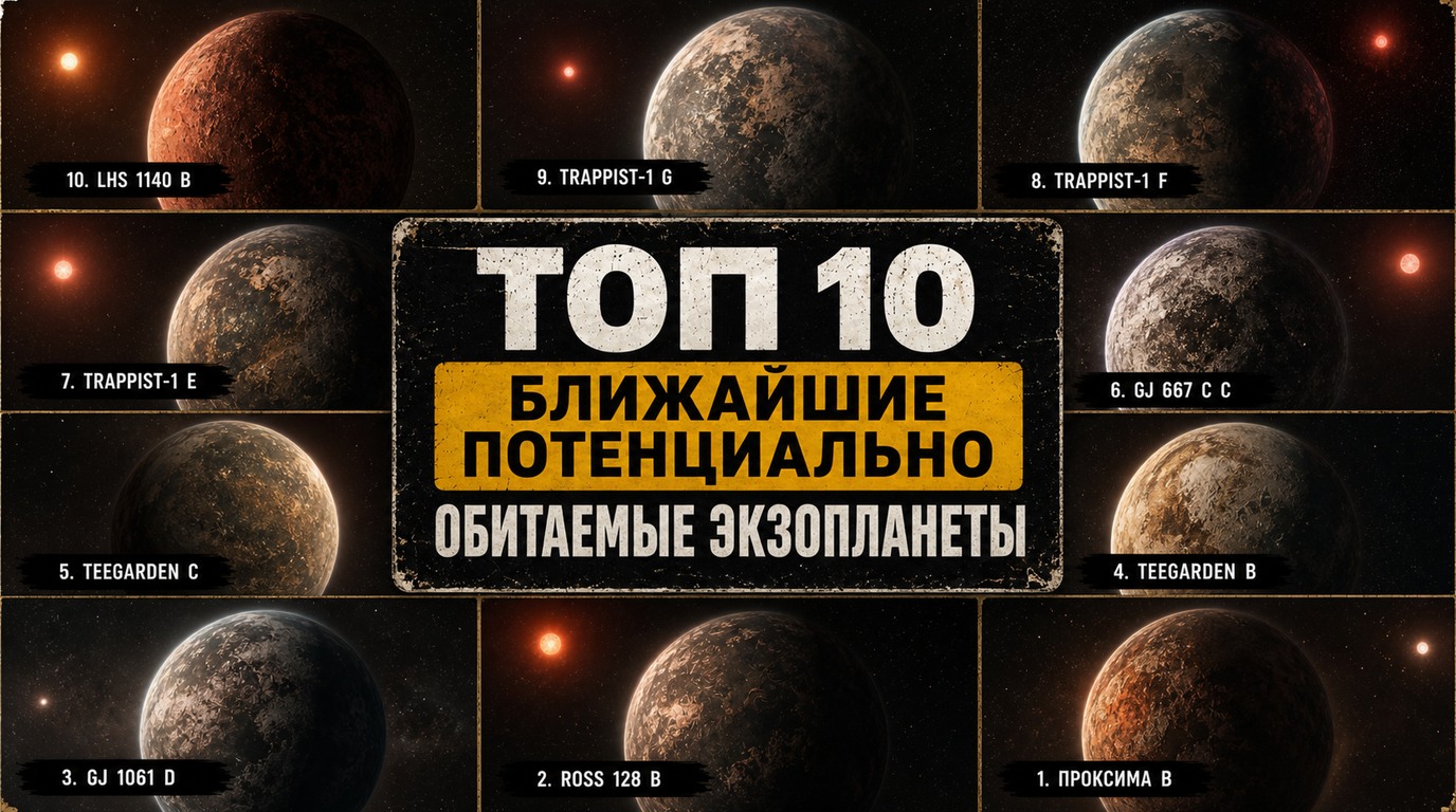 Топ 10 ближайших потенциально обитаемых экзопланет