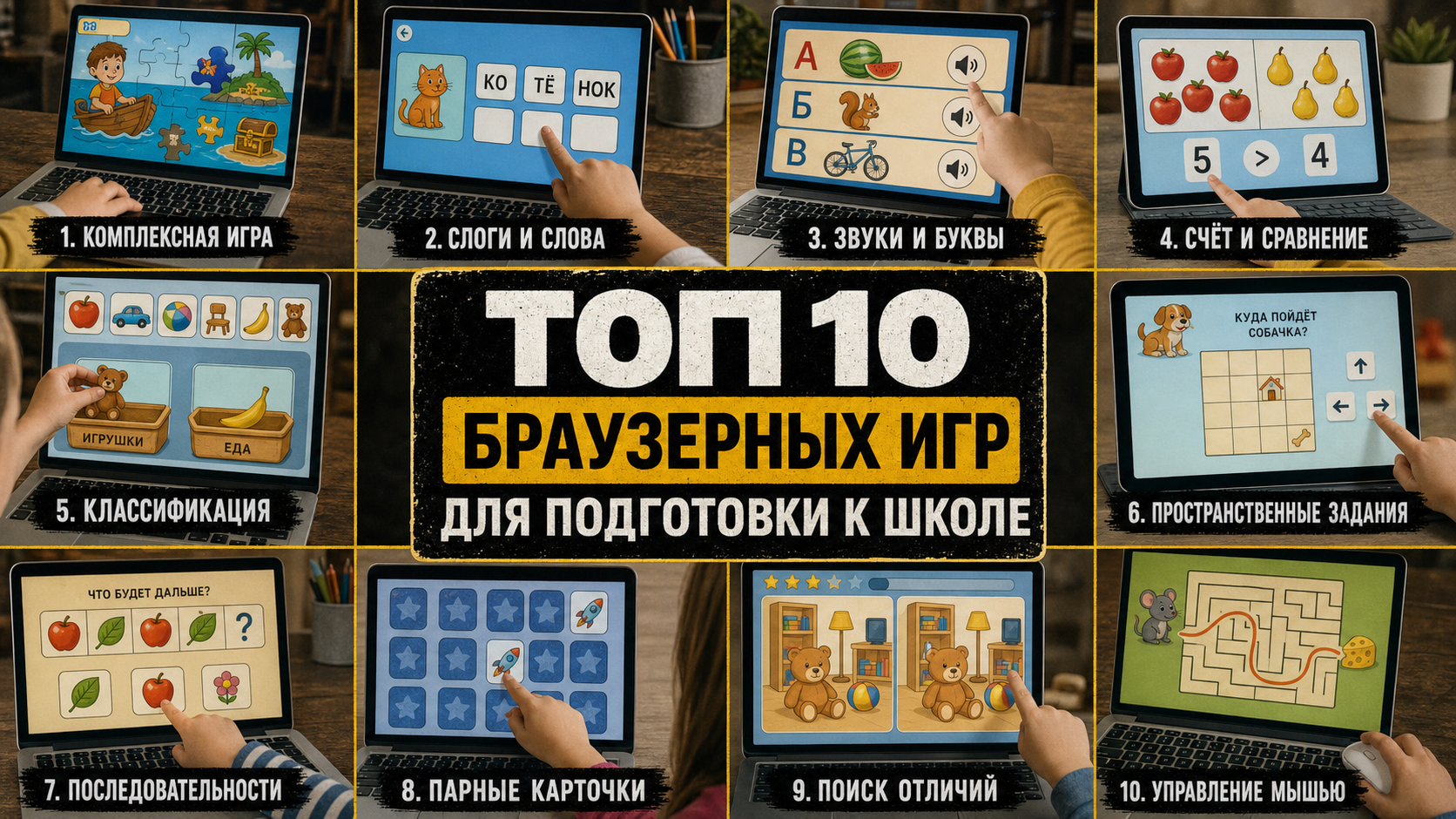 Топ 10 браузерных игр для подготовки ребёнка к школе