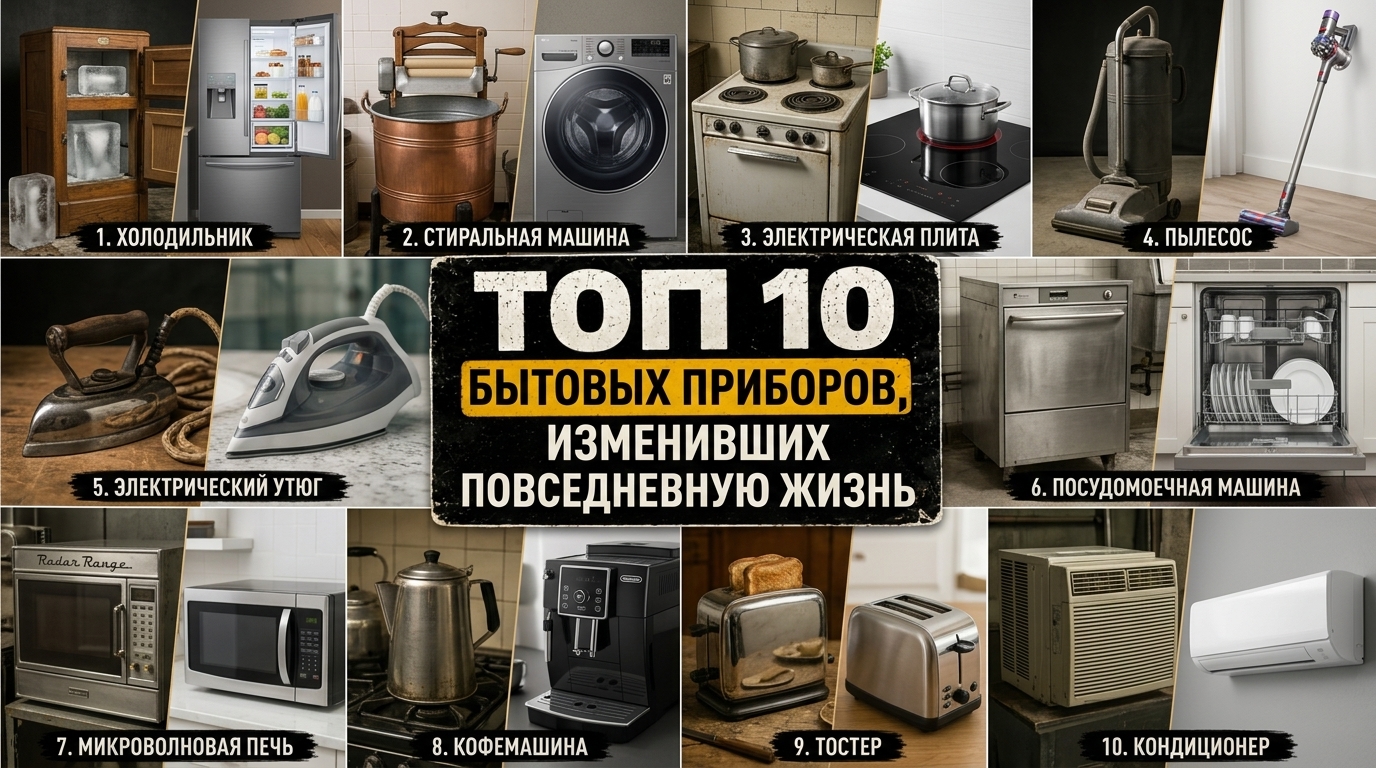 Топ 10 бытовых приборов, которые сильнее всего изменили повседневную жизнь