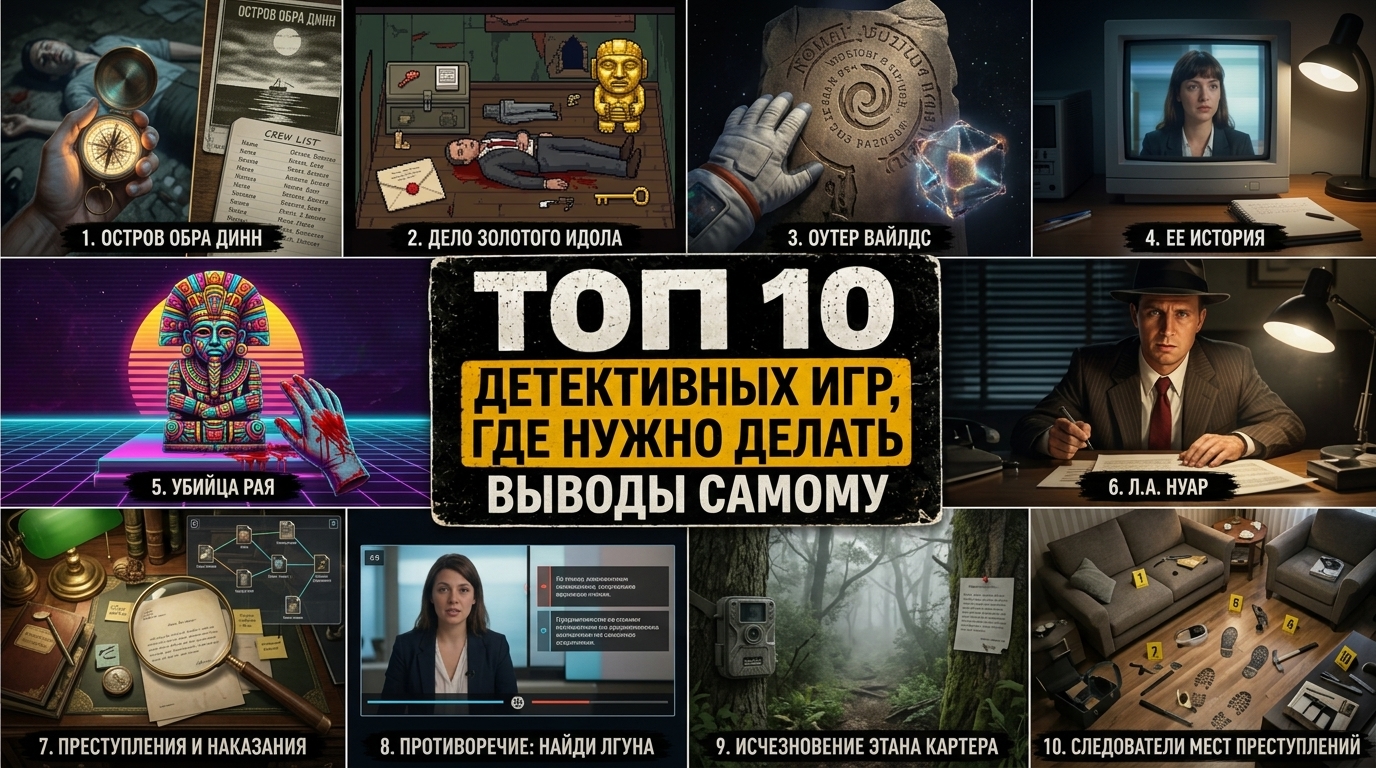 Топ 10 детективных игр, где нужно делать выводы самому