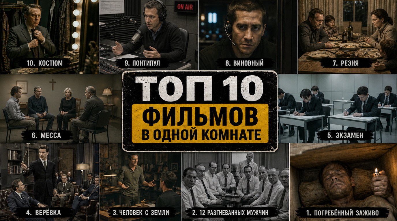 Топ 10 фильмов, действие которых происходит в одной комнате