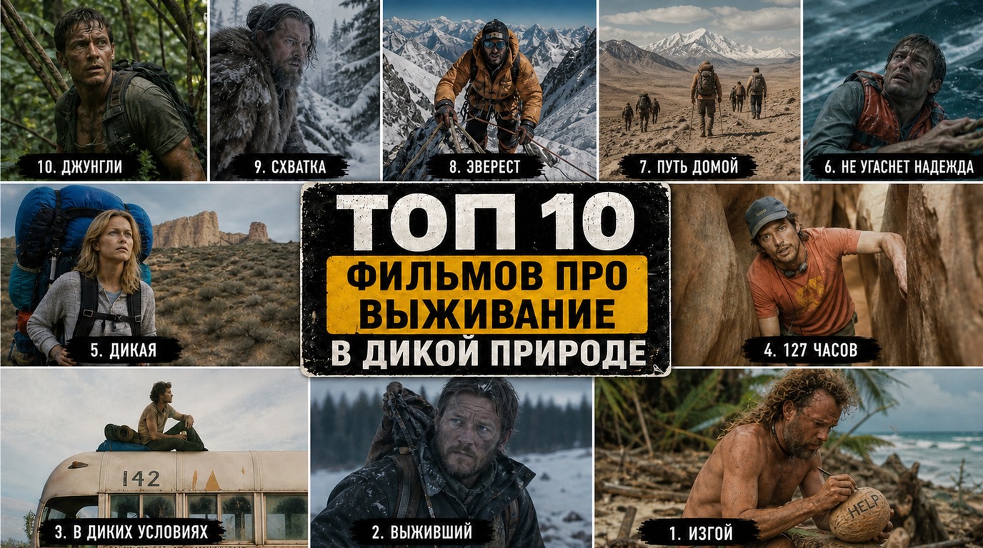 Топ 10 фильмов про выживание в дикой природе