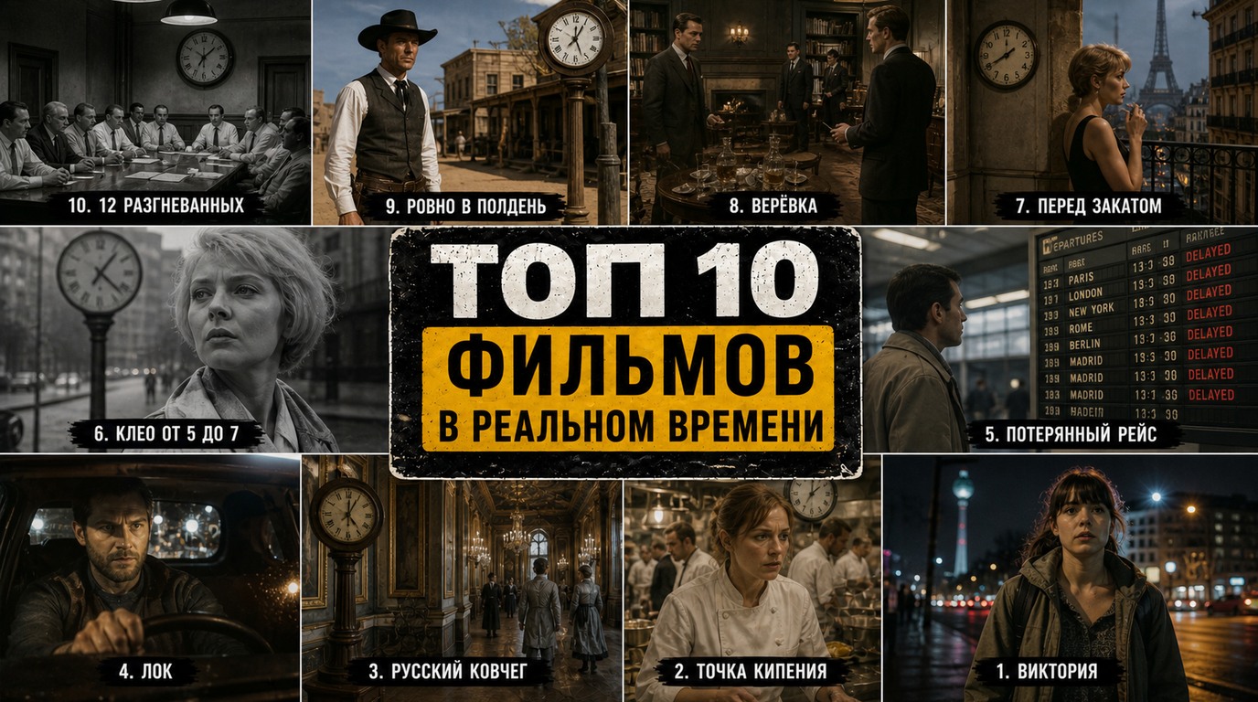 Топ 10 фильмов, сюжет которых идёт в реальном времени