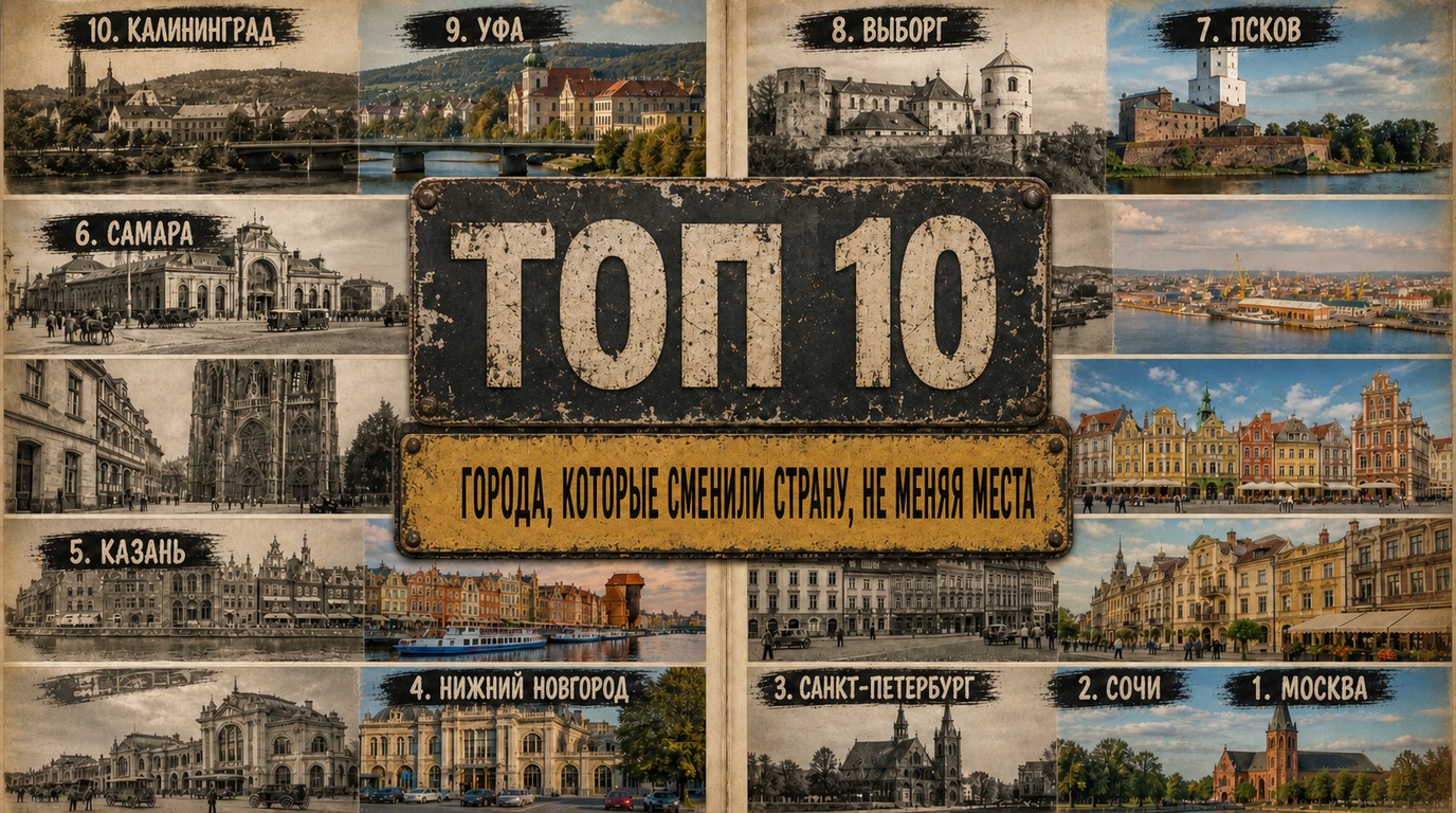 Топ 10 городов, которые сменили страну, не меняя места