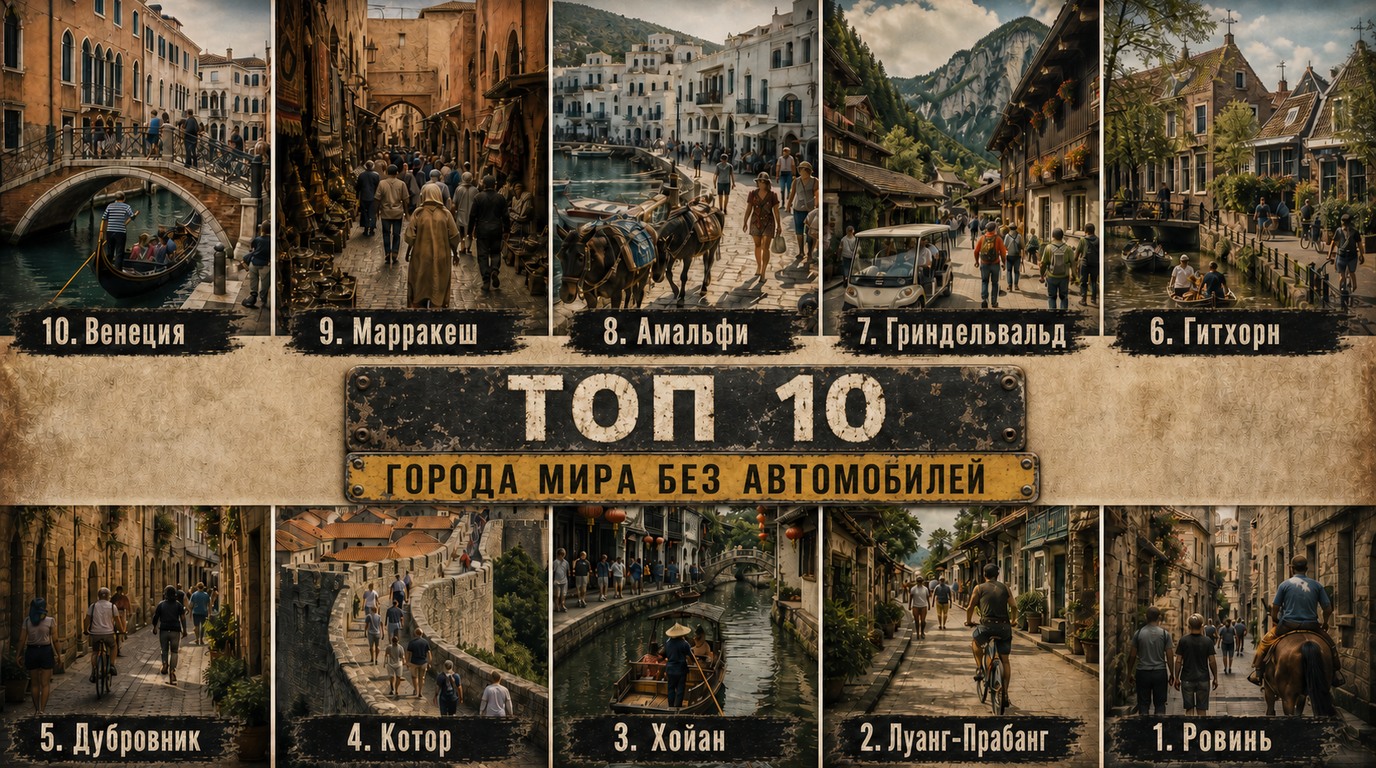 Топ 10 городов мира без автомобилей