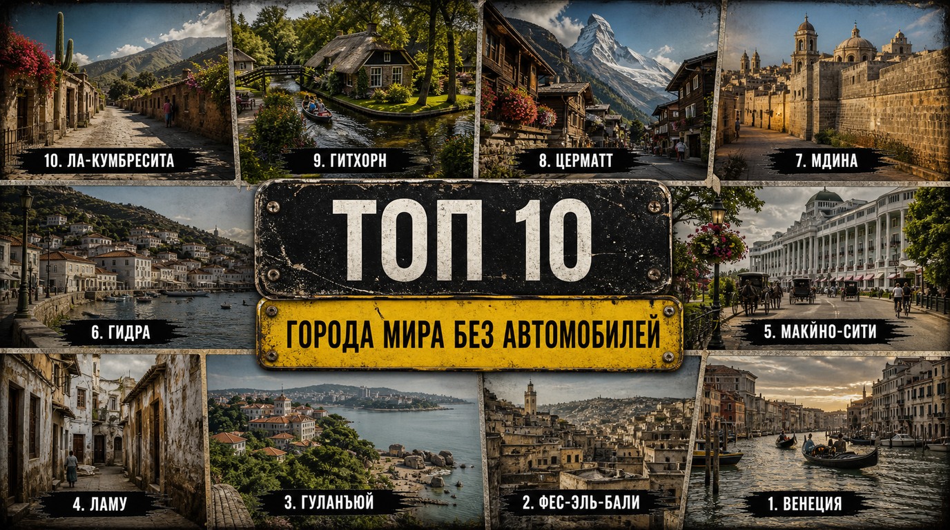 Топ 10 городов мира без автомобилей