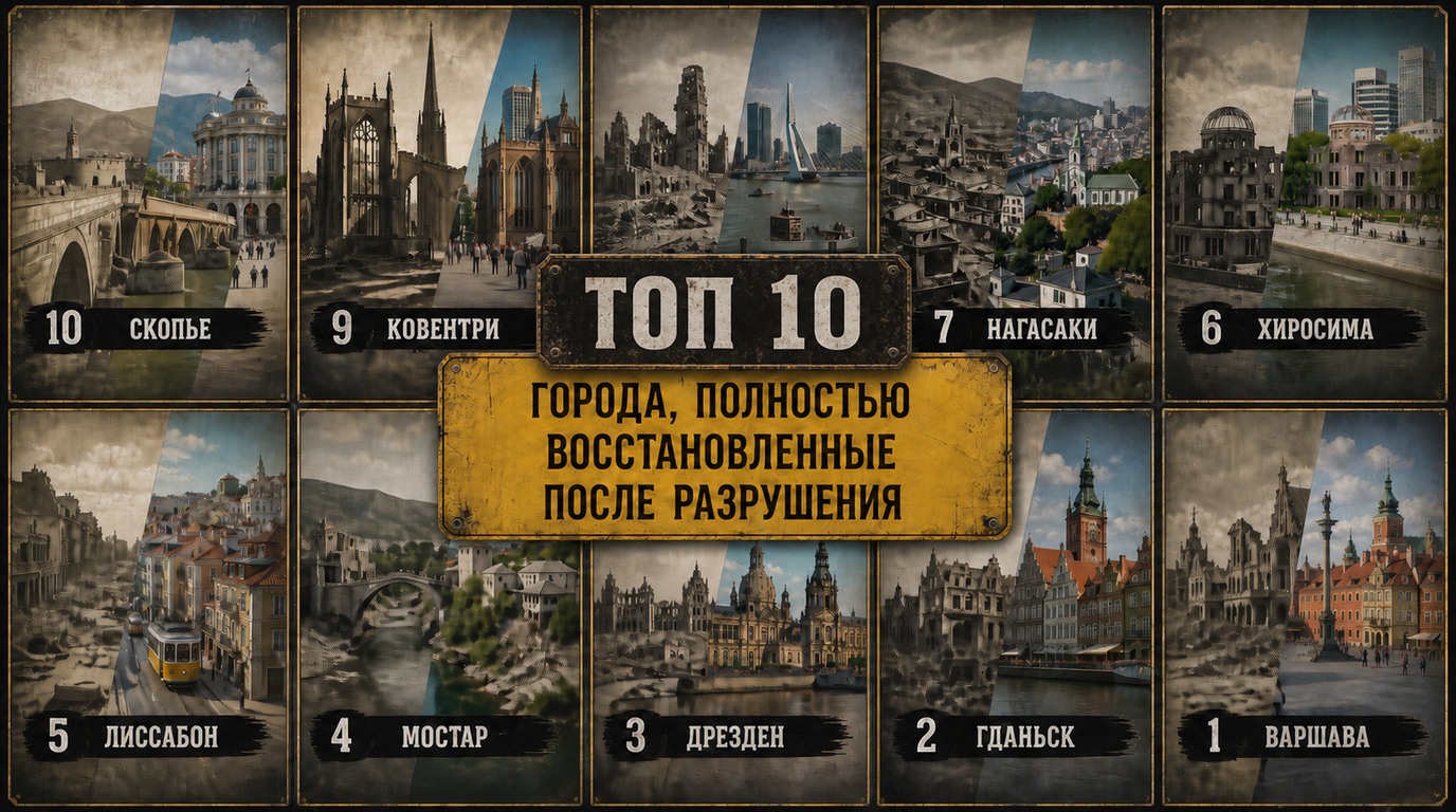 Топ 10 городов, полностью восстановленных после разрушения