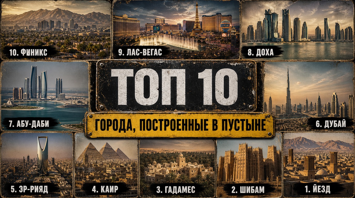 Топ 10 городов, построенных в пустыне