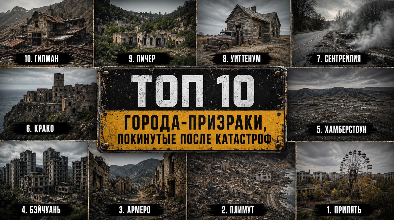 Топ 10 городов-призраков, покинутых после катастроф