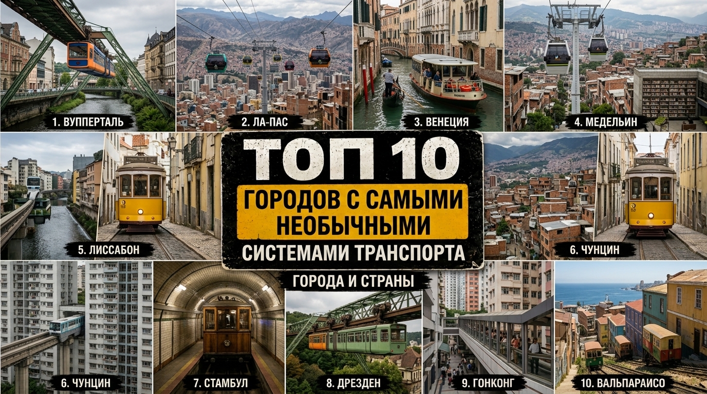 Топ 10 городов с самыми необычными системами транспорта