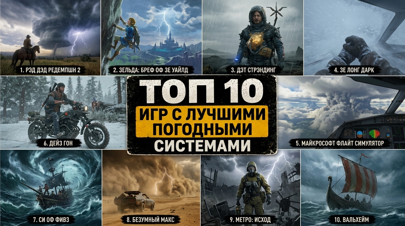 Топ 10 игр с лучшими погодными системами