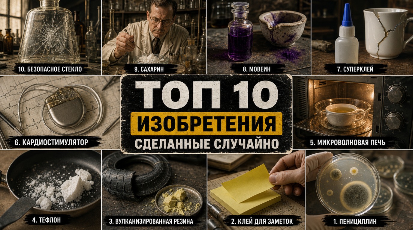 Топ 10 изобретений, сделанных случайно