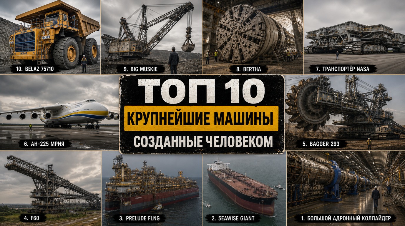 Топ 10 крупнейших машин, созданных человеком