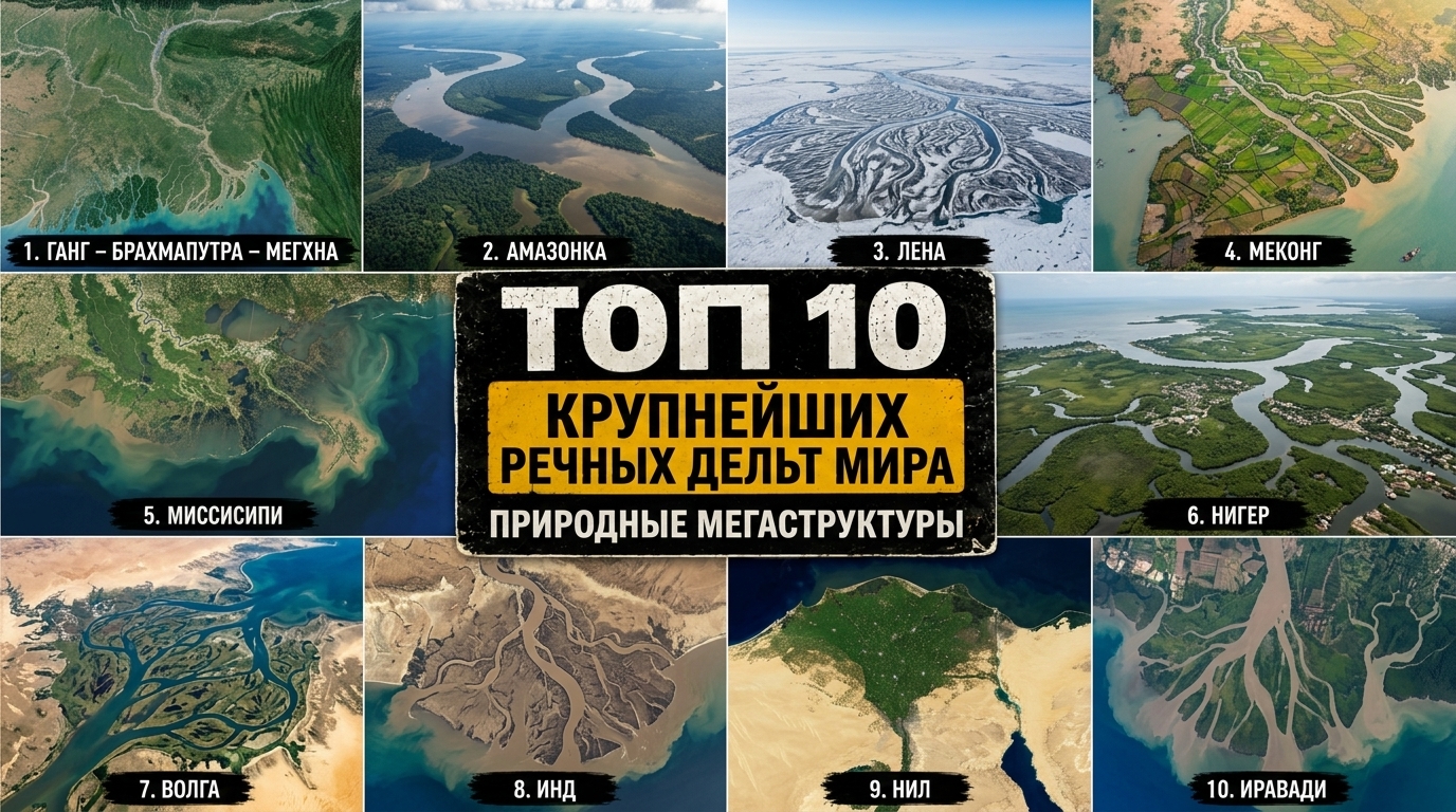 Топ 10 крупнейших речных дельт мира
