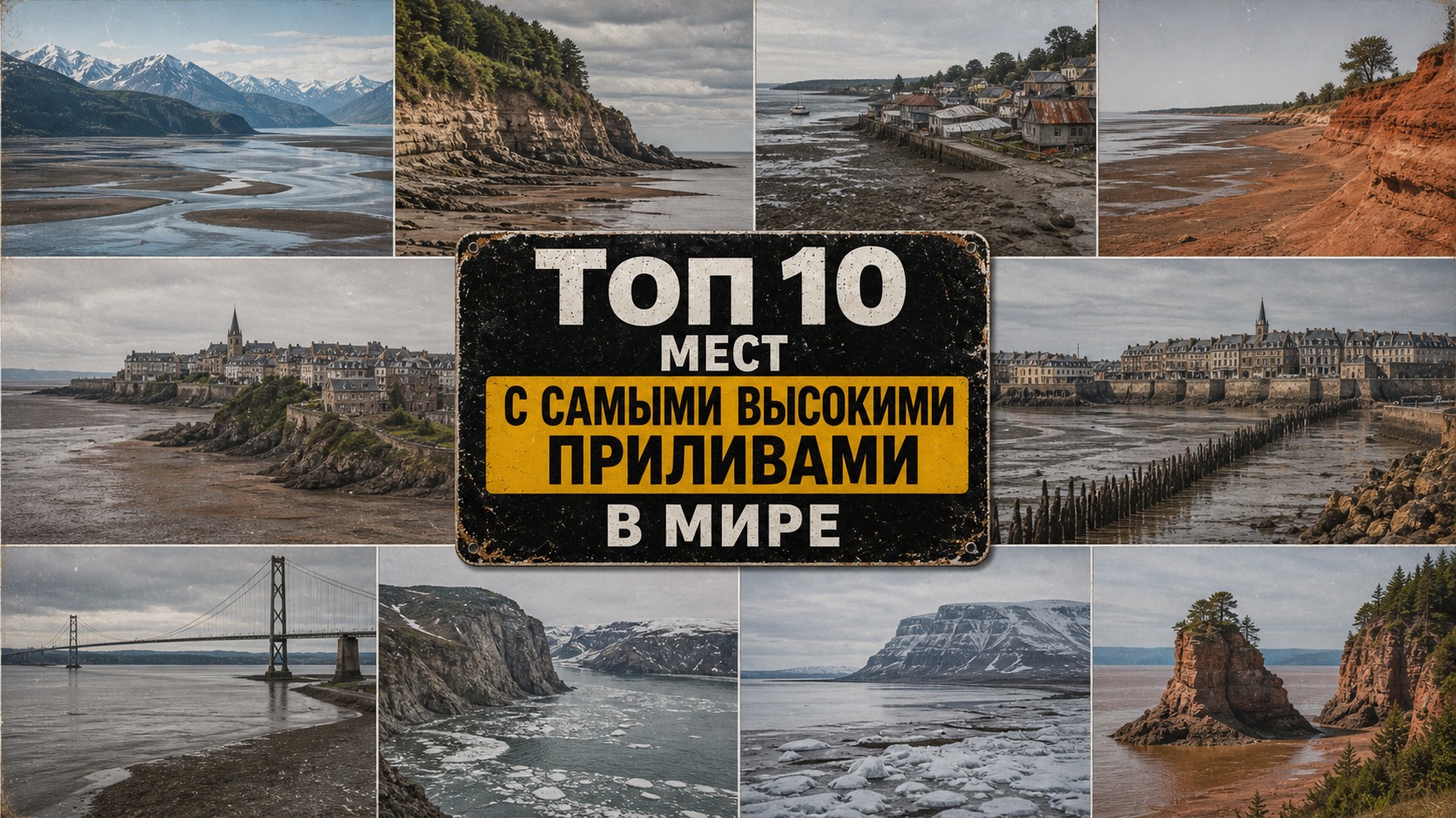Топ 10 мест с самыми высокими приливами в мире