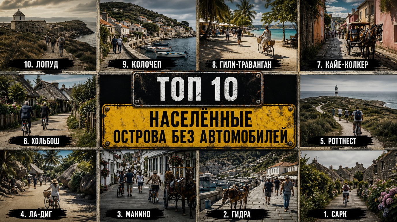 Топ 10 населённых островов без автомобилей