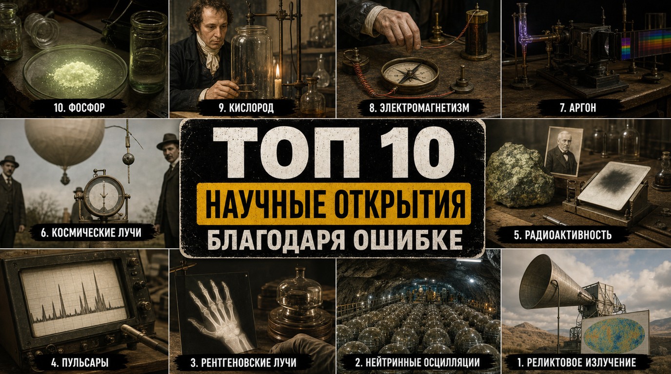 Топ 10 научных открытий, совершённых благодаря ошибке