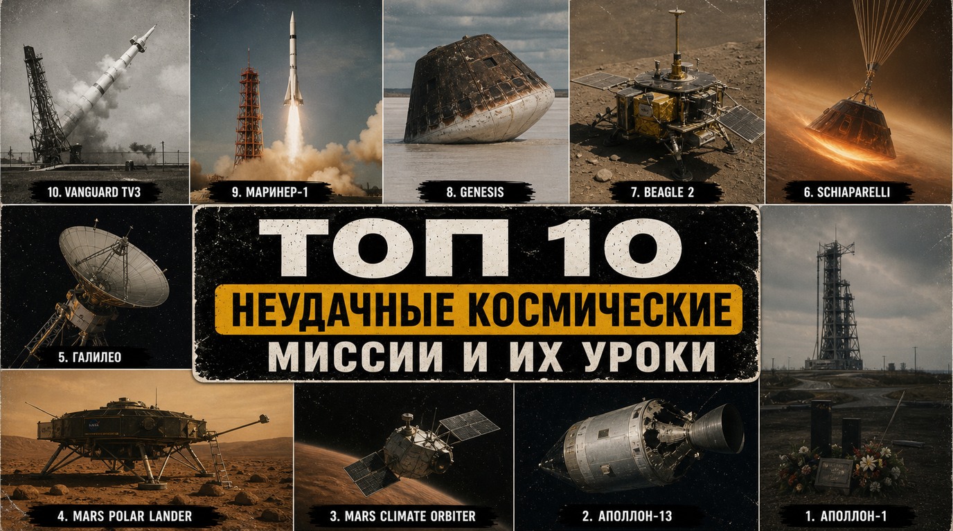 Топ 10 неудачных космических миссий, изменивших науку
