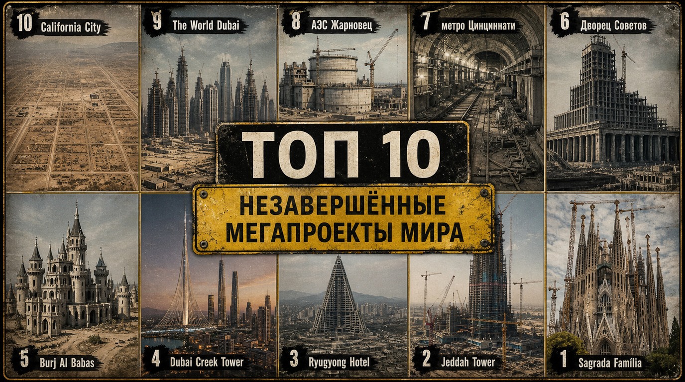 Топ 10 незавершённых мегапроектов мира