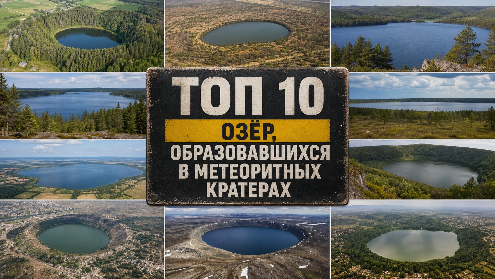 Топ 10 озёр, образовавшихся в метеоритных кратерах
