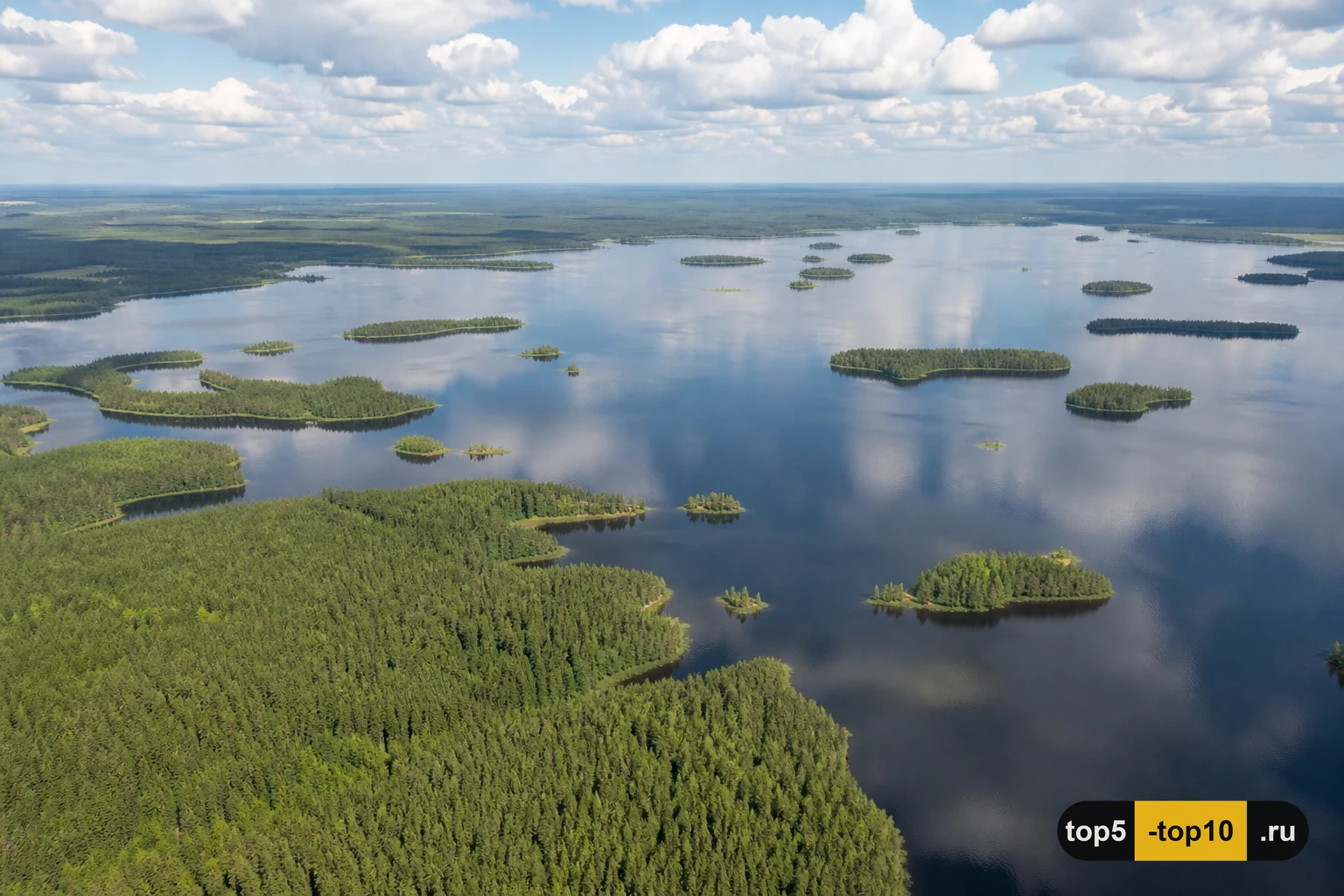 Лесные острова метеоритного озера Лаппаярви