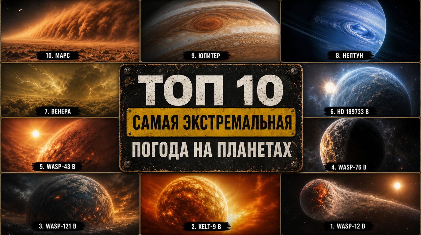 Топ 10 планет с самой экстремальной погодой