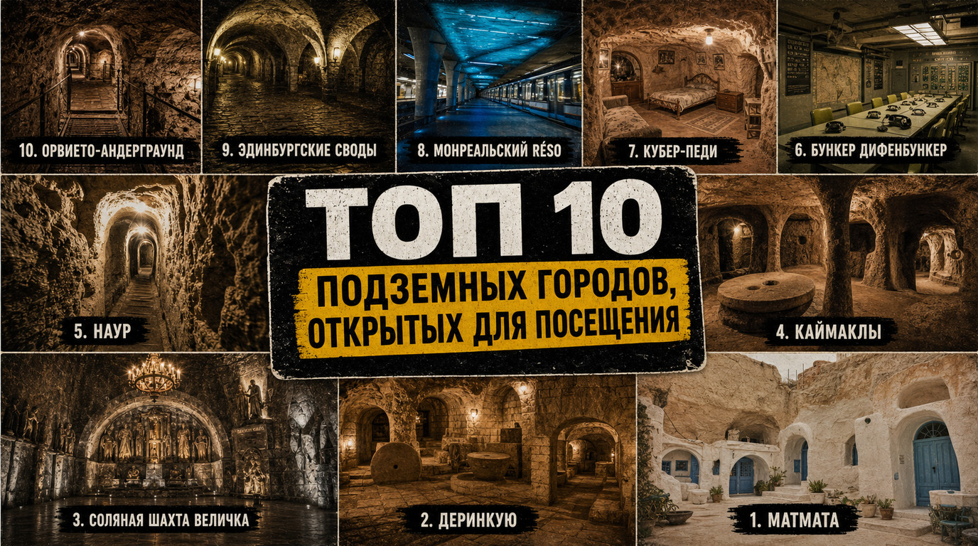 Топ 10 подземных городов, открытых для посещения