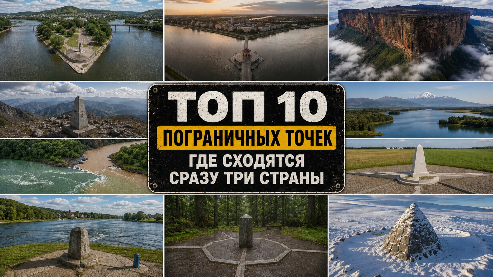 Топ 10 пограничных точек, где сходятся сразу три страны