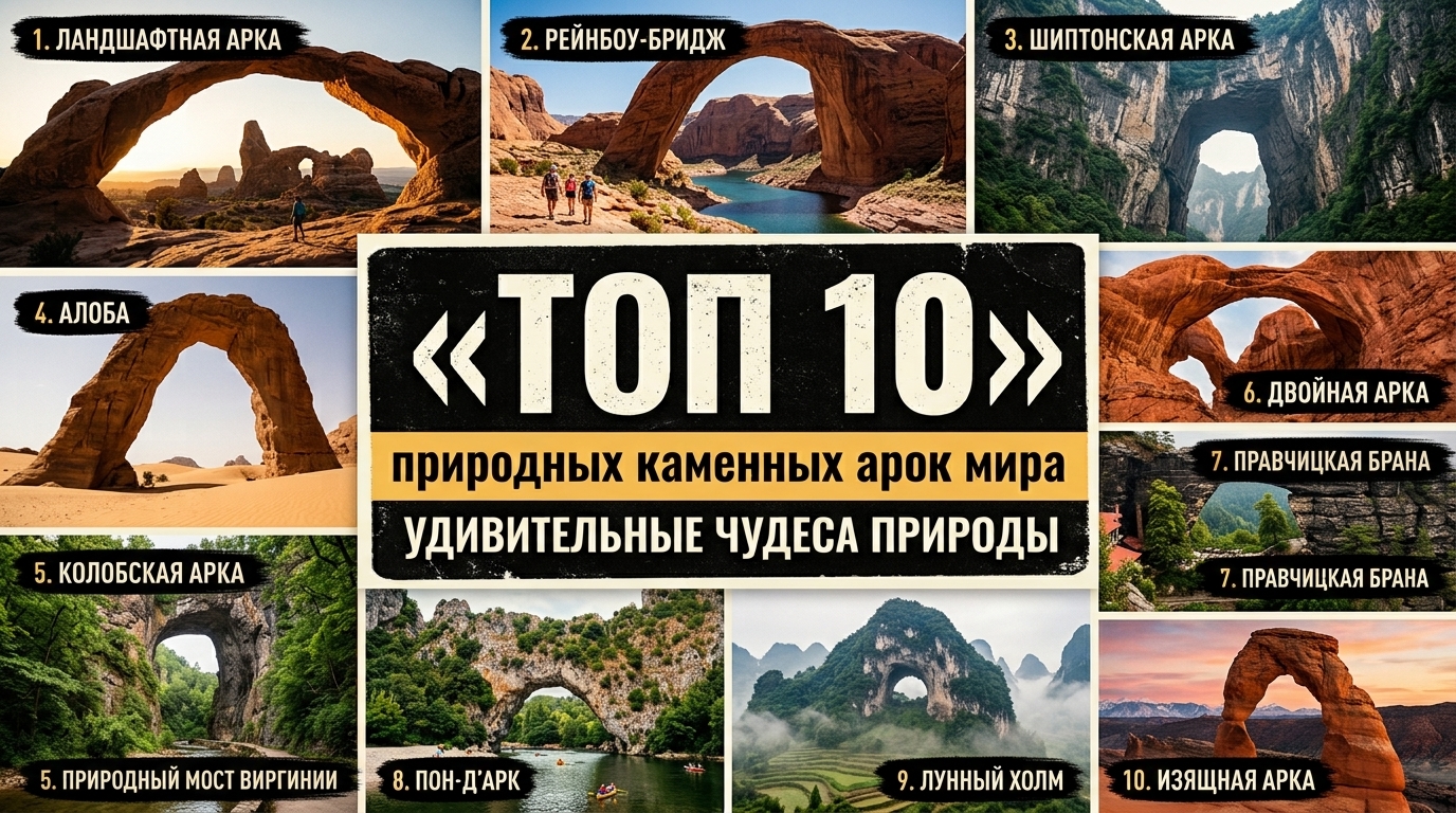 Топ 10 природных каменных арок мира
