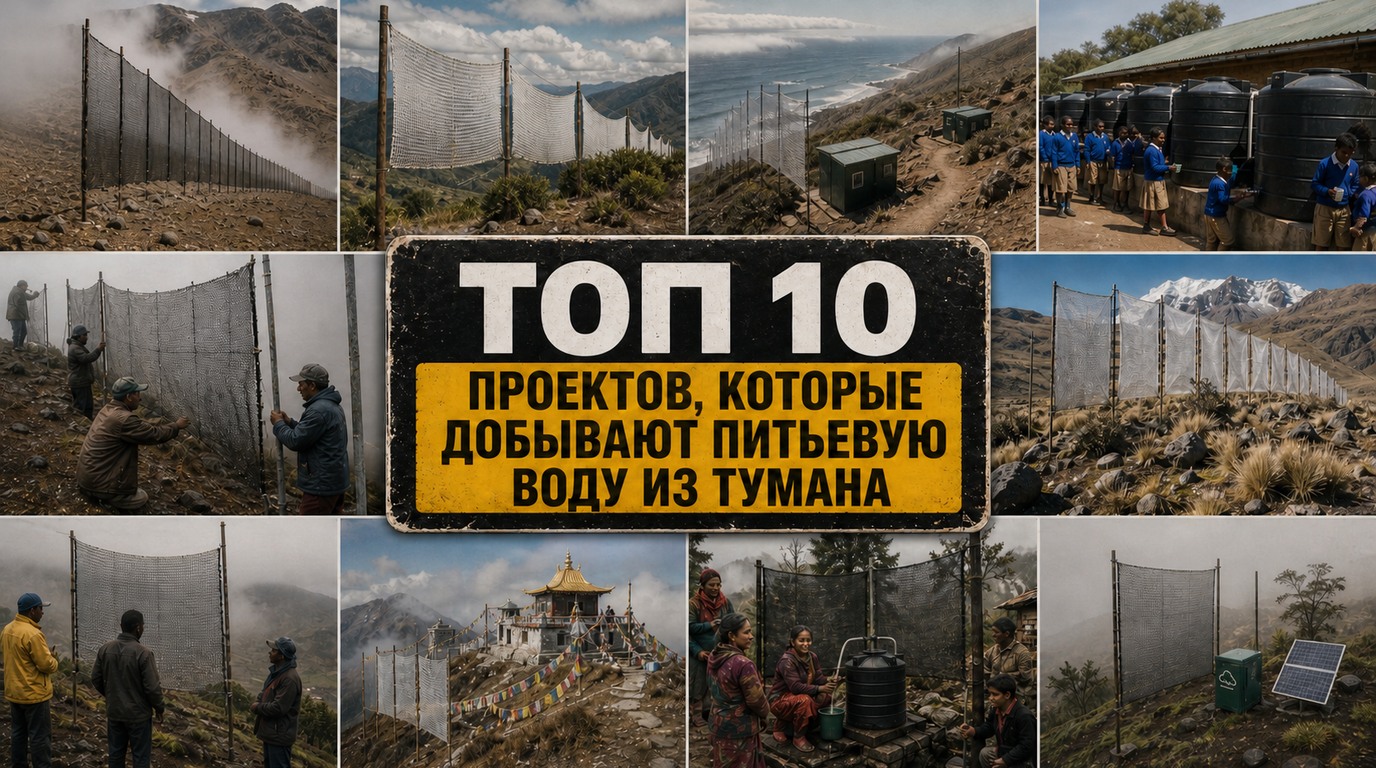 Топ 10 проектов, которые добывают питьевую воду из тумана