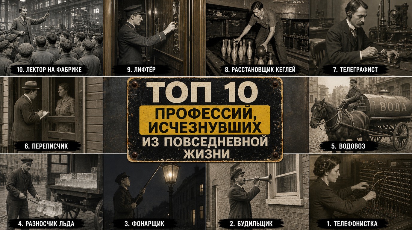 Топ 10 профессий, исчезнувших из повседневной жизни