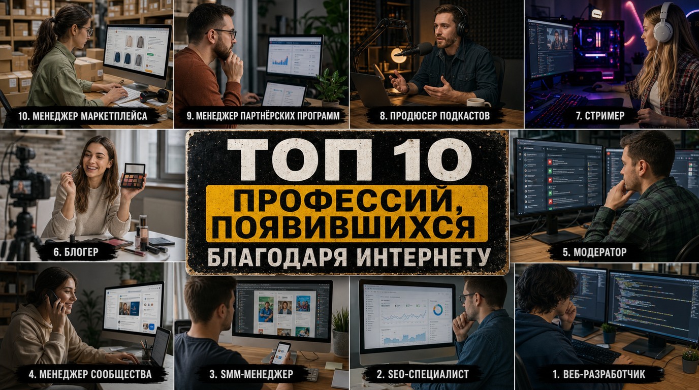 Топ 10 профессий, появившихся благодаря интернету