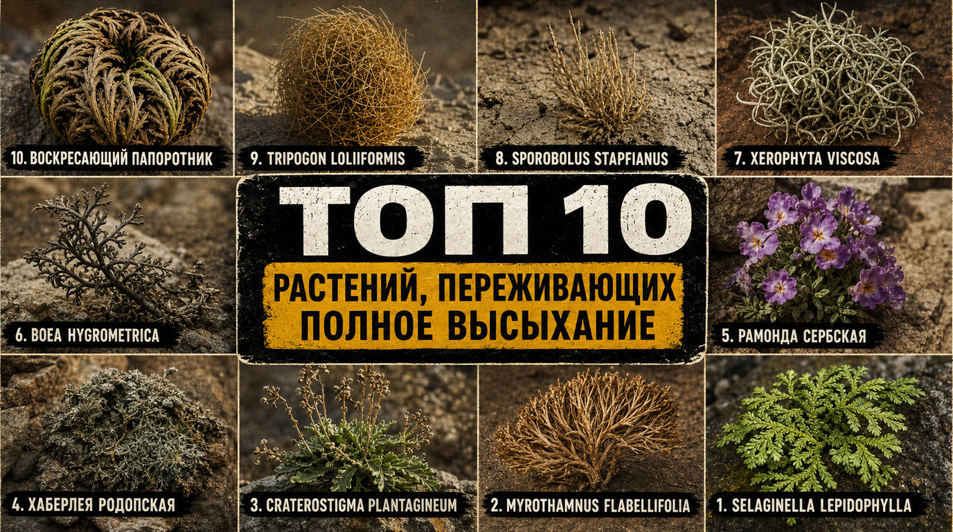 Топ 10 растений, способных пережить полное высыхание