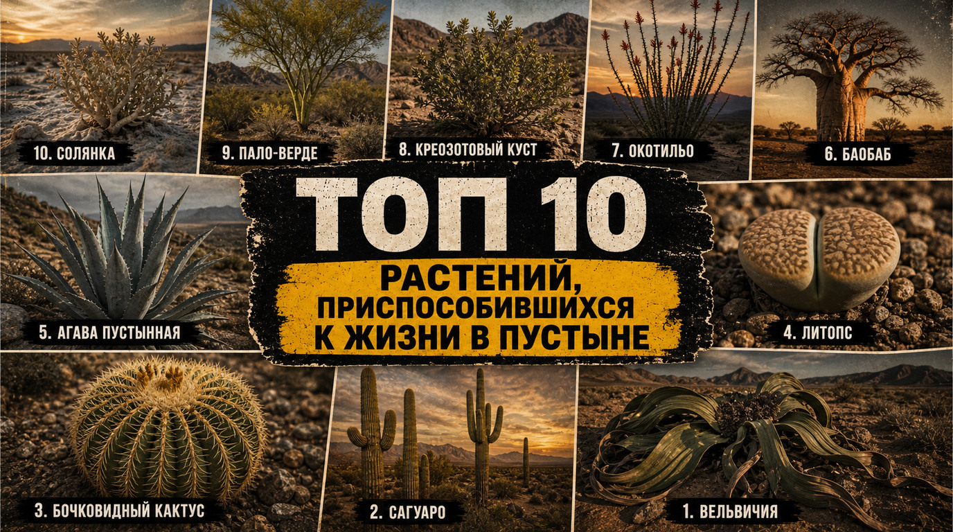 Топ 10 растений, приспособившихся к жизни в пустыне