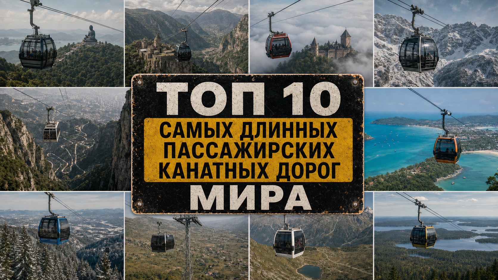 Топ 10 самых длинных пассажирских канатных дорог мира