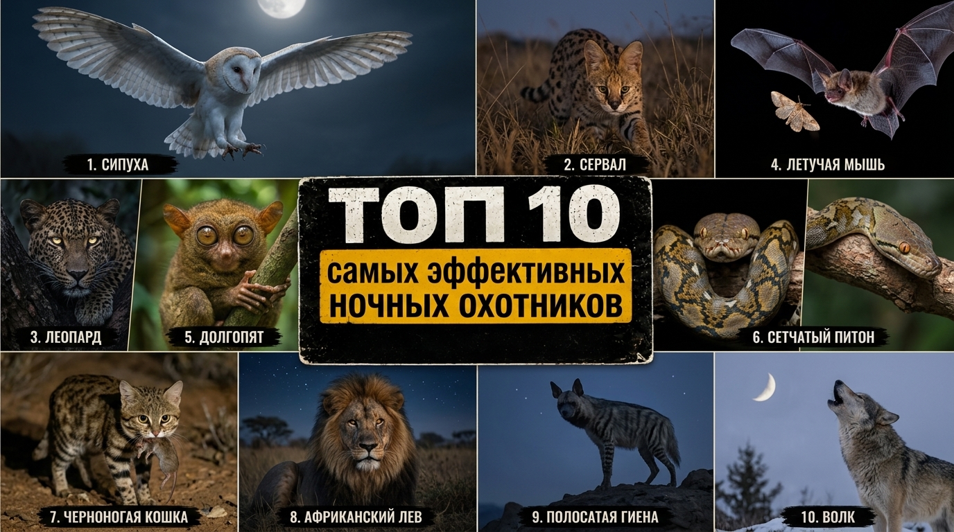 Топ 10 самых эффективных ночных охотников