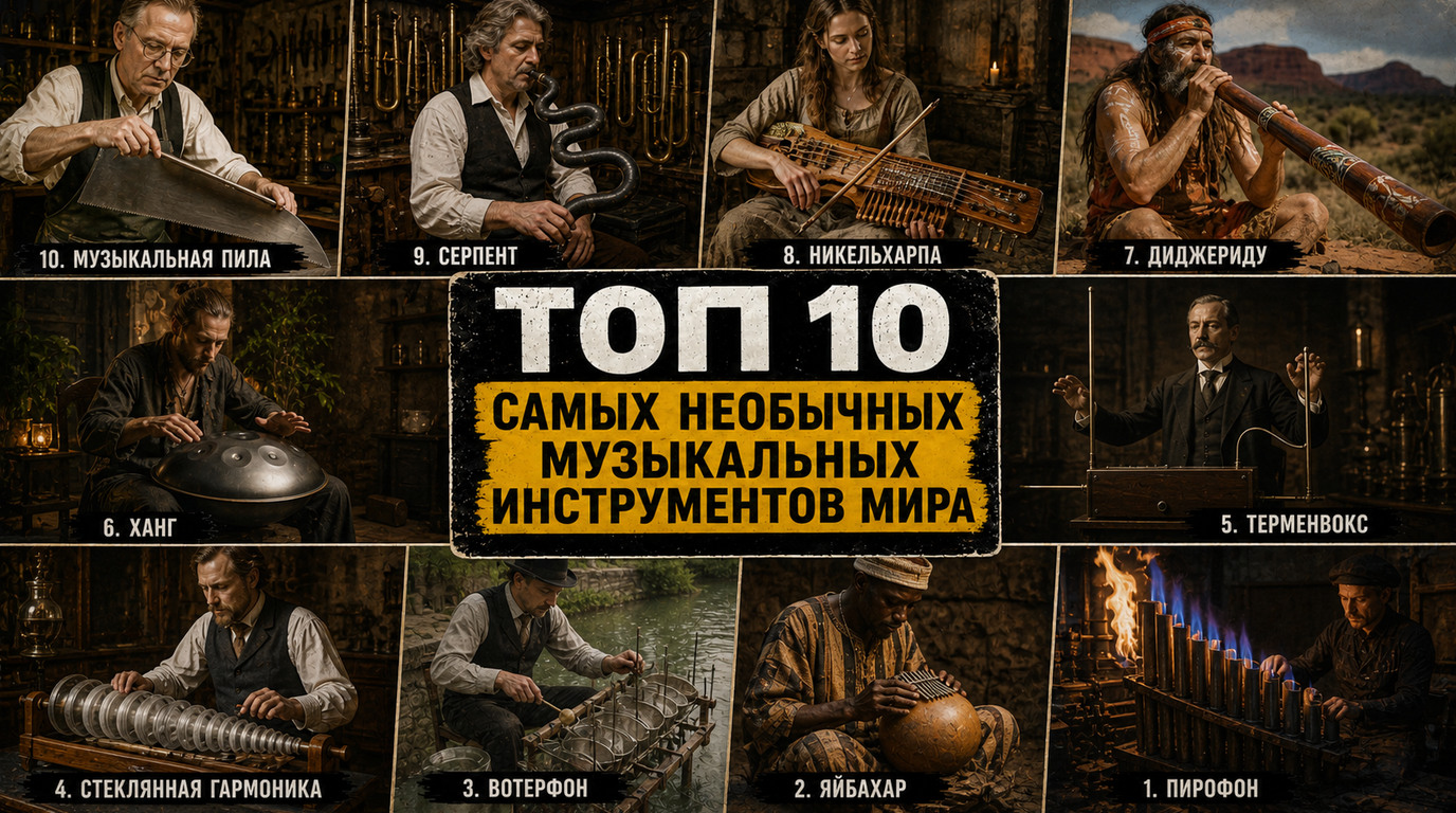 Топ 10 самых необычных музыкальных инструментов мира