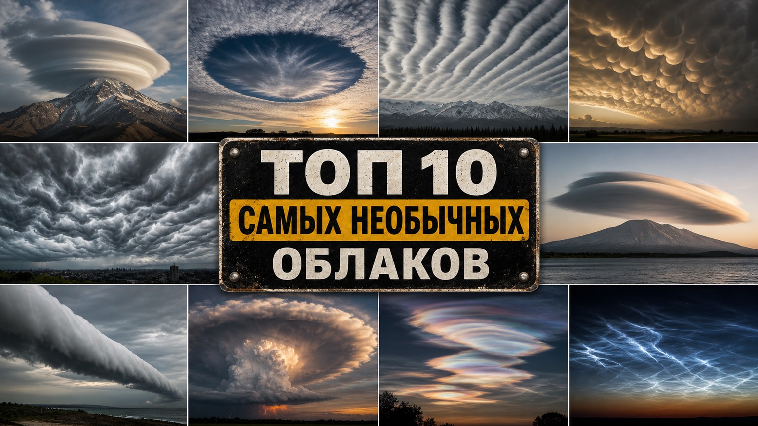 Топ 10 самых необычных облаков