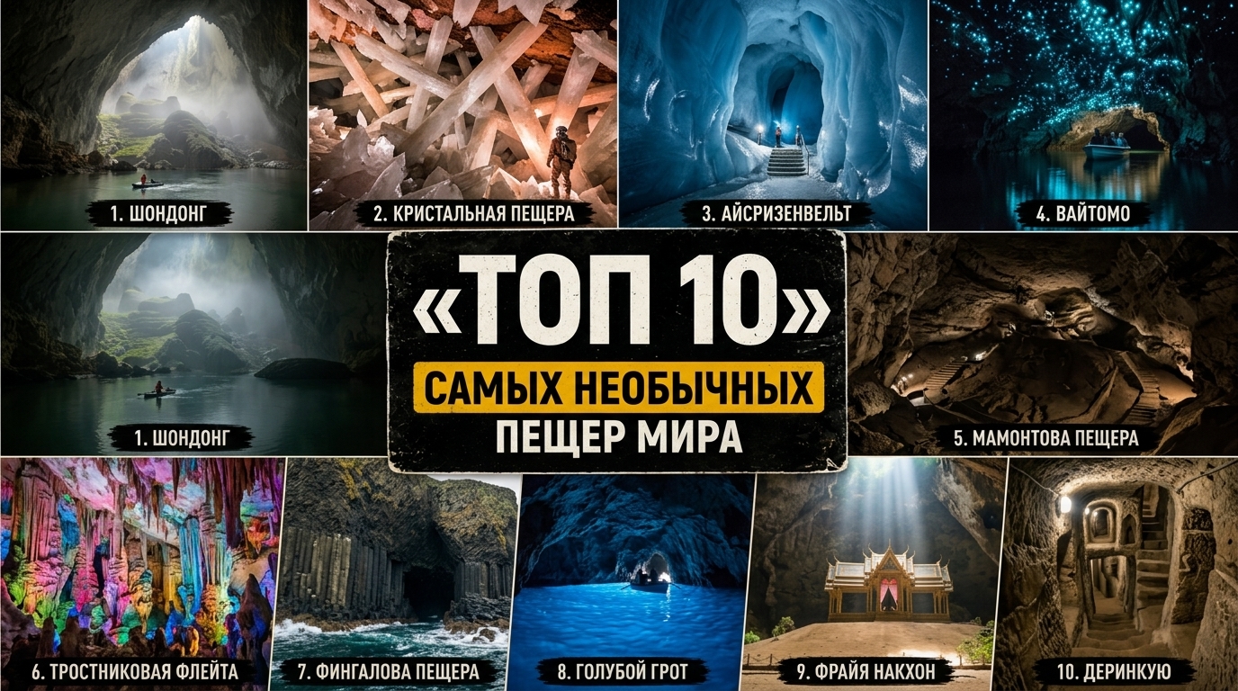 Топ 10 самых необычных пещер мира